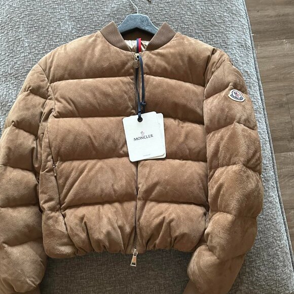 Moncler Women's Tan and Brown Jacket - Picture 1 of 4